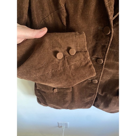Vintage 1970s Lasso Tailored Western Wear Brown Corduroy Jacket - Picture 3 of 8